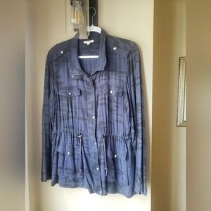 MAURICES BLUE ANORACK CAMO JACKET